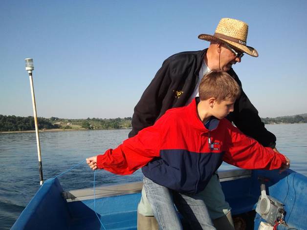 ale e nando in barca